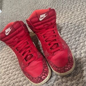 Nike Dunk Red High-Top Sneakers